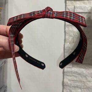 Lele Sadoughi tartan bardot headband
